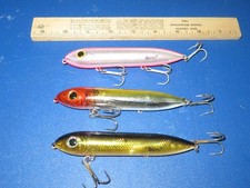 Lot of 3 Heddon Super Spook Topwater lures (Heddon Spook)