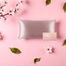 Slip Anti aging, Anti Sleep Crease, Anti Bed Head Pure Silk Pillowcase Pink-NIB