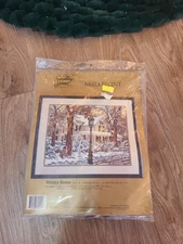 New Something Special Needlepoint Kit Winter Scene 20" x 16" Made in USA