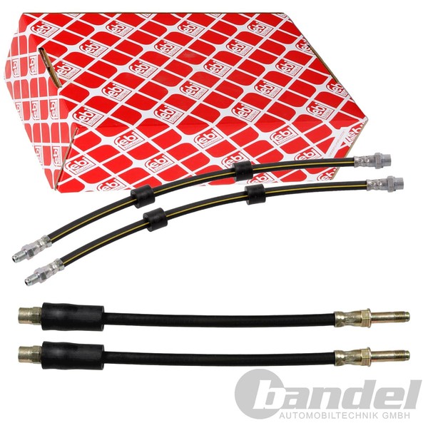 4X febi Bremsschlauch Vorne + Hinten Passend FüR BMW 5Er (E39) 520I - 540I-image