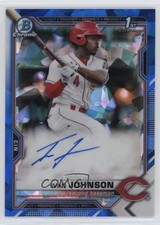 2021 Bowman Sapphire Edition Chrome Prospects Ivan Johnson #BSPA-IJ Auto 17a6