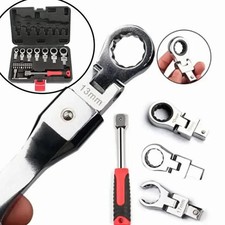 Flex Head Ratchet Wrench Set with Interchangeable Heads 20pcs UK Spanner Kit