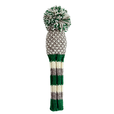 Gray and Green Chevron knit wool hybrid / utility golf headcover by Sunfish