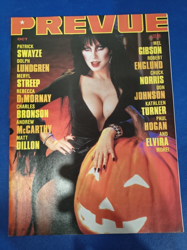 Mediascene Prevue # 73 Elvira! Freddy Kruger! Chuck Norris!  1988 Very Fine Cond