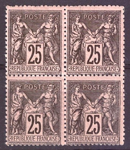 France block of 4 classic stamps ** cat. Euro 550.--