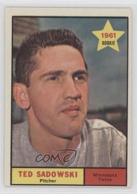 1961 Topps Ted Sadowski #254 Rookie RC a5h