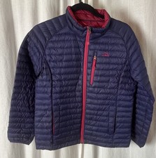 LL Bean Downtek Childs Youth Puffer Jacket Unisex Purple Sz 14-16 Large