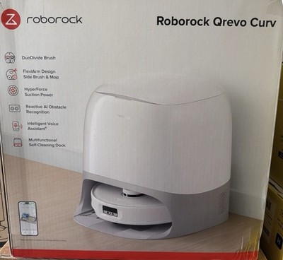 Roborock Qrevo Curv Vacuum&Mop,18500Pa, New Unit, SEALED BOX (V10VIV+EWFD26LRR)