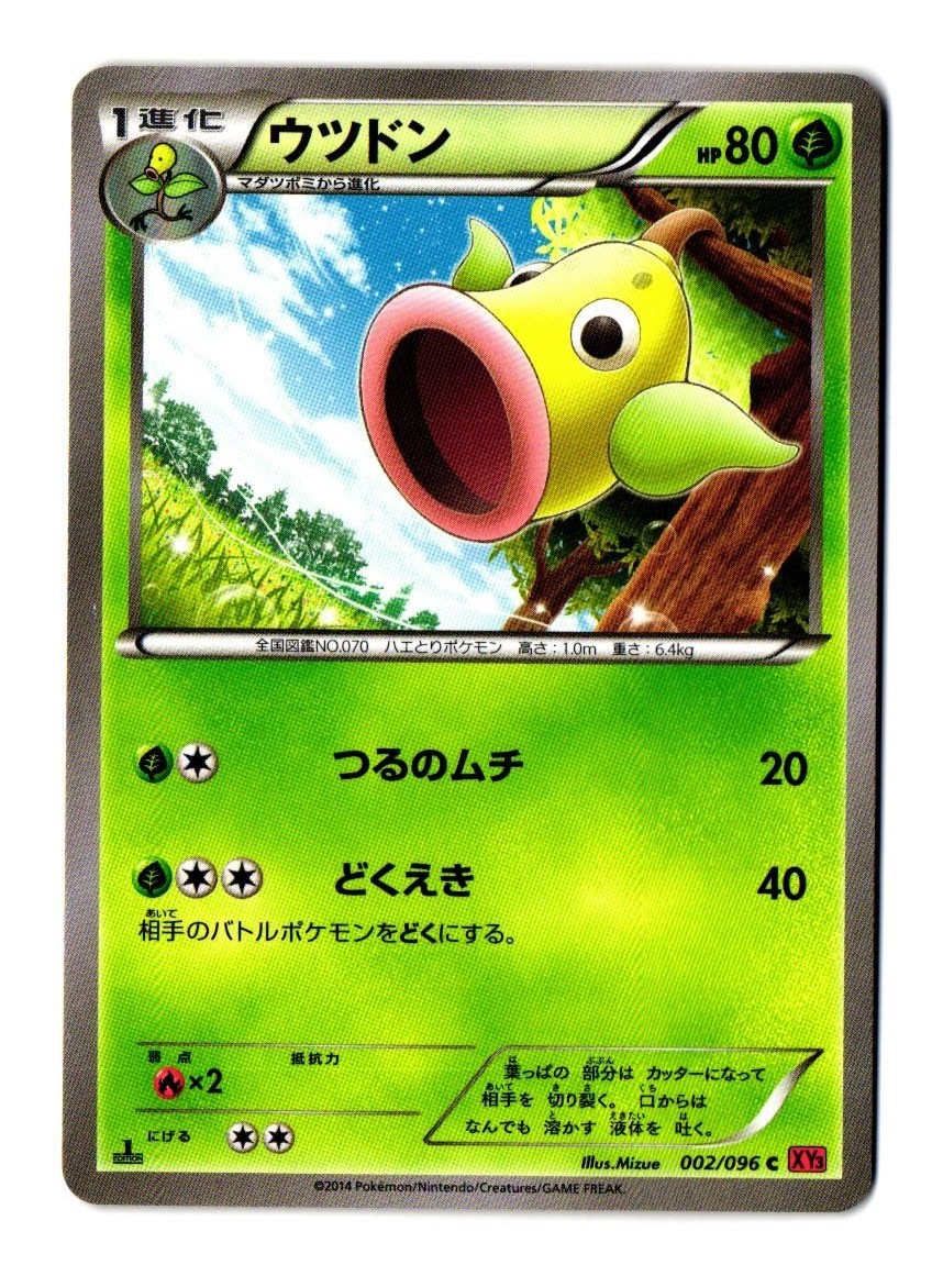 WEEPINBELL 2014 002/096 C RISING FIST POKEMON JAPANESE 1ST EDITION NM
