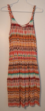 Ann Taylor Loft Multicolor Ikat Print Scoop Neck Mini Tank Dress Women's Size S