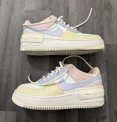 Damen/Jugend Nike Air Force 1 AF1 W Shadow Pastel Blue Pink Ghost UK 4 37,5 EU