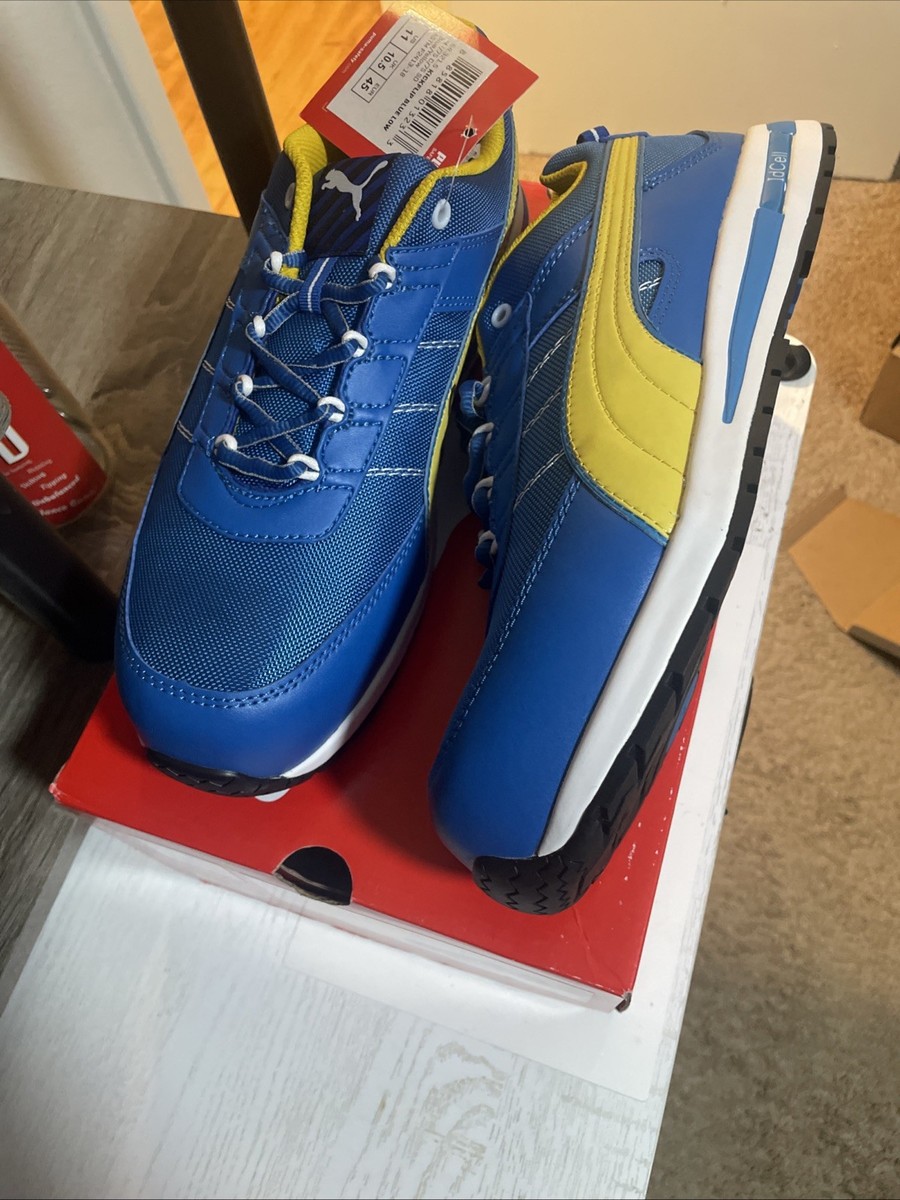 NEW Puma Kickflip Blue Yellow Low Composite Toe Mens Sz 11  display picture 2