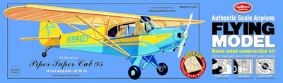 Piper Super Cub 95 Laser Cut Model Kit Blue, Small