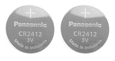 2 piece CR2412 2412 LR2412 Panasonic Bulk 3V Lithium Coin Battery w/ free trk#