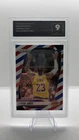 Panini Prizm 2024-25 LeBron James Red White and Blue Prizm #130 Graded 9 Lakers