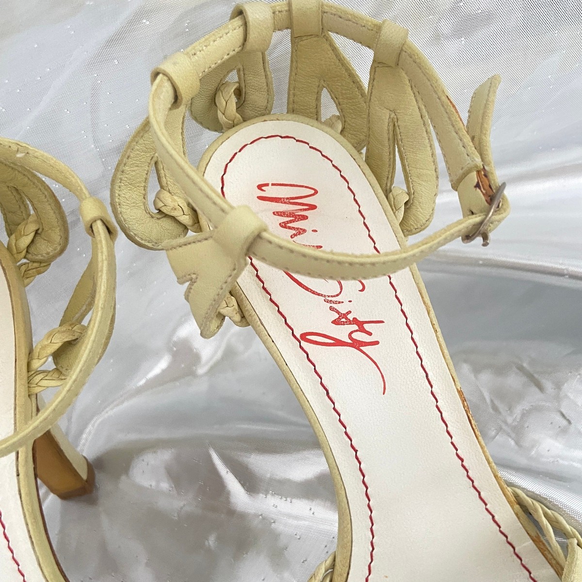 Miss Sixty rare vintage y2k heels butter yellow made in Italy