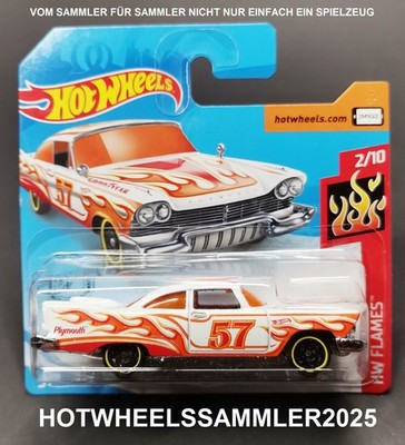 HOT WHEELS ''1957 PLYMOUTH FURY'' HW FLAMES GHD67-D521 OVP UNGEÖFFNET ANSEHEN!