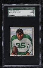 1950 Bowman Pete Pihos #134 SGC 50 HOF 1q7