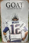 Tom Brady The Goat Fanzi Vintage Look Metal Sign - 8"X12" Tin Plate Wall Decor🔥