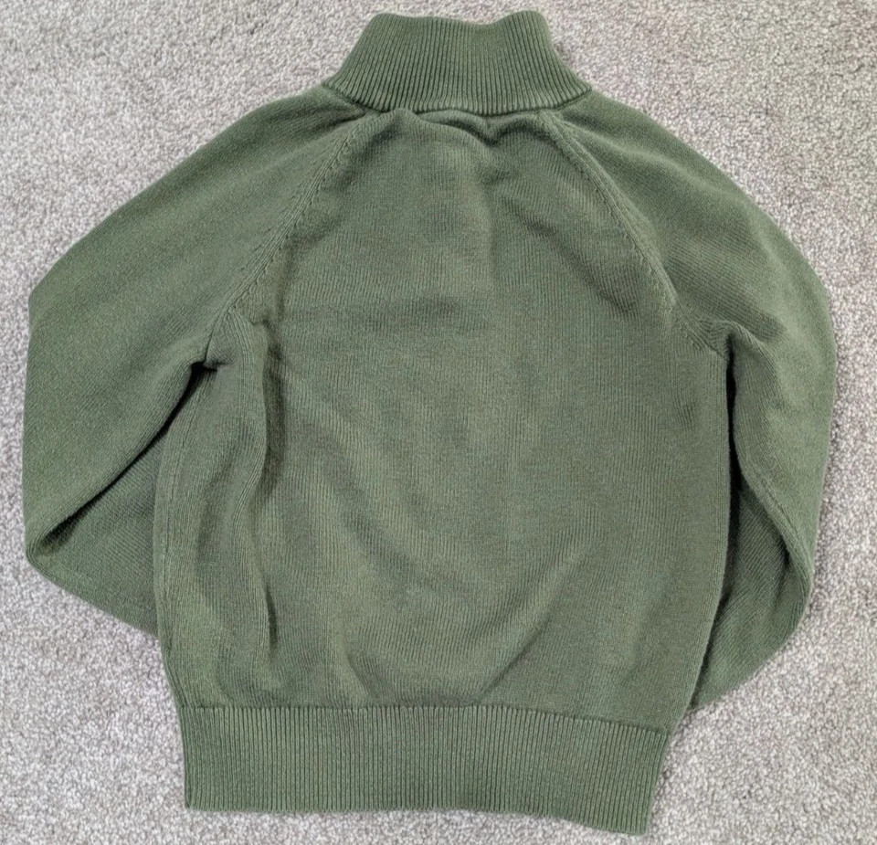 Suéter Pullover Pequeño Crewcuts JCrew Niños 6-7 Algodón Verde Salvia Preppy 1/4 Cremallera Foto 2 de 4