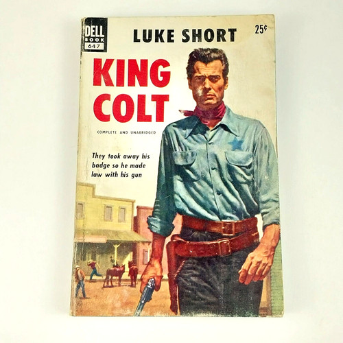 Vintage 1937 Dell 647 King Colt Western Paperback Book by Luke Short - RARE