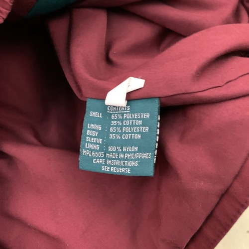 DAD JACKET - DUNBROOKE Vtg 90s Red & Teal Skate Workwear Windbreaker, Mens LARGE - Picture 9 of 12