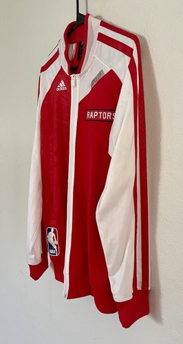Toronto Raptors NBA Baloncesto Adidas Rojo y Blanco Calentamiento Pista Chaqueta Talla US L - Imagen 3 de 9