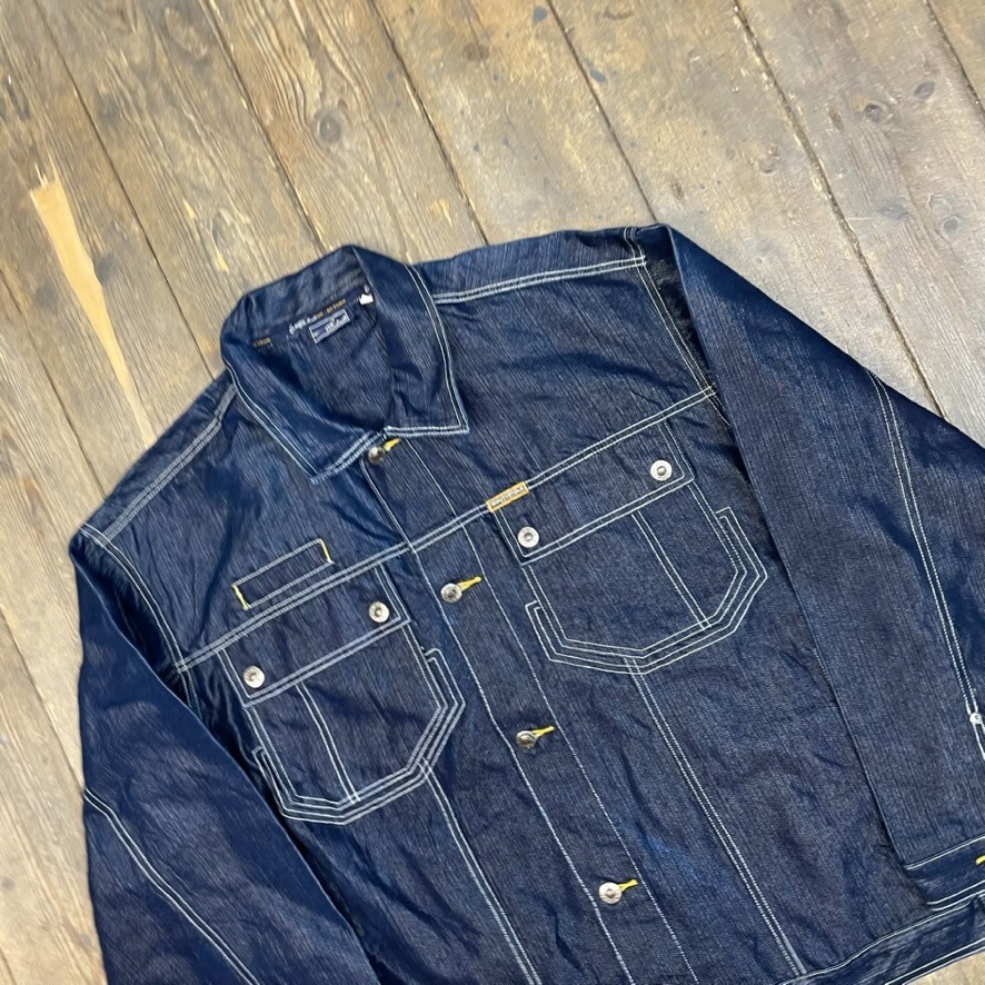 South Pole USA Denim Jacket Vintage Y2K Jean Coat, Dark Blue, Mens XL image 3