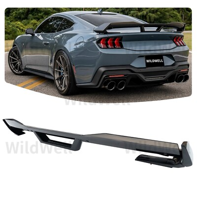 #ad #ad For 2024 25 Ford Mustang Rear Spoiler DH Performance W Gurney Flap Glossy Black $259.00