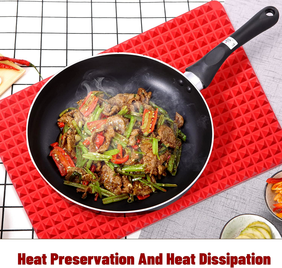 2 x Diamond Chef Non Stick Silicone Baking Mat 2pcs Set BBQ Pyramid Pan