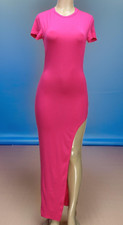 Shein Women's Maxi Dress Stretch Short Sleeve Pink Size S