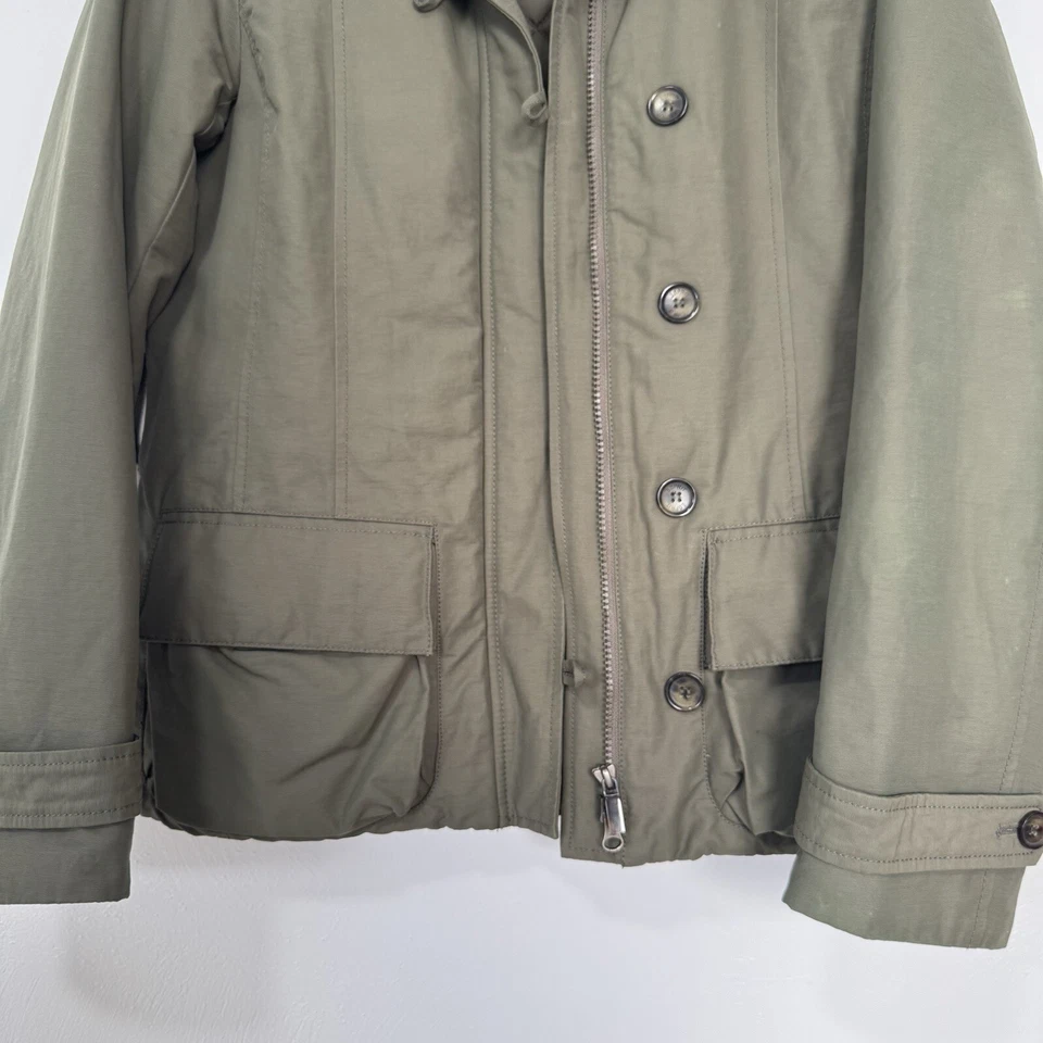 Chaqueta Esprit Mujer Mediana Verde Oliva Notorious Rock Rebel Cremallera Completa Utilidad Y2K Foto 3 de 4