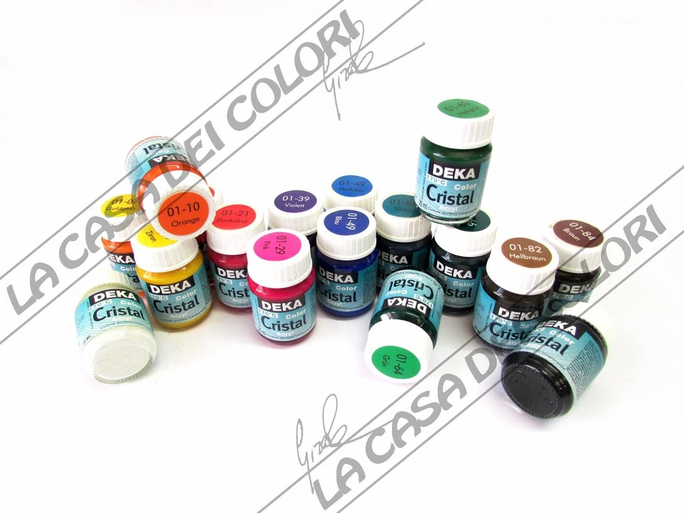 DEKA - CRISTAL - 25 ml - TUTTI I COLORI - COLORE ACRILICO TRASPARENTE PER VETRO