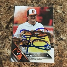 Brad Brach Signed 2016 Topps Update Auto Chicago Cubs Orioles Mets