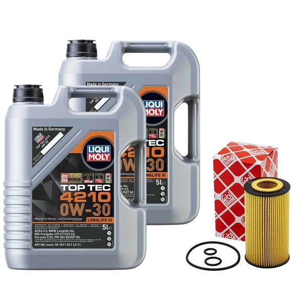 MotoröL Set Top Tec 4210 0W-30 10 Liter + ÖLfilter FüR Mercedes Sprinter 4,6-T-image