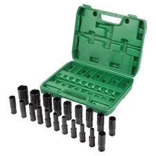 20pcs 1/2" Drive Impact Socket Set Standard Metric Drive Socket Set (8-32mm)
