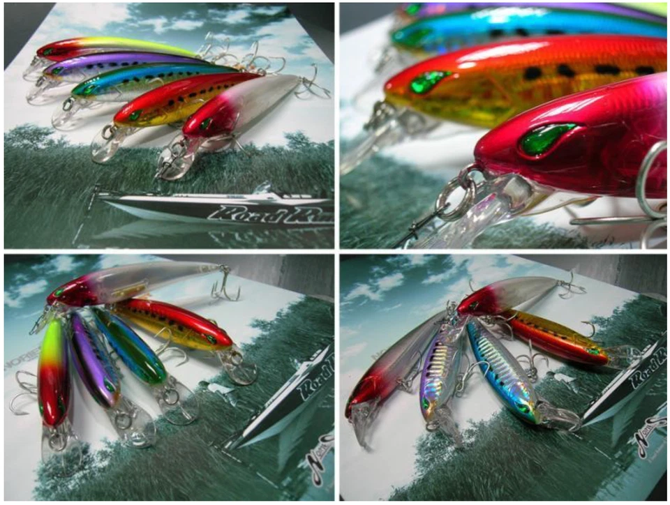 NORIES Laydown Minnow MID SW92 JDM Jerkbait - Color S-30CH Claro Holo Rosa Foto 4 de 4