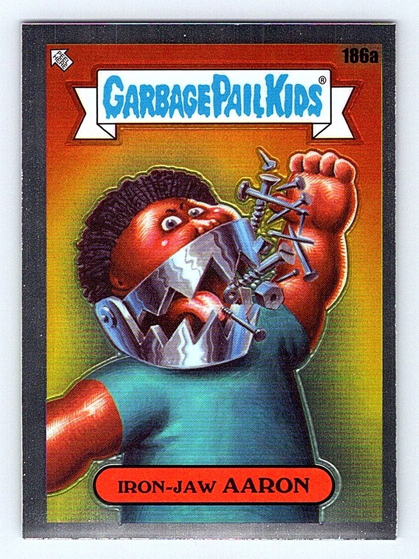 2022 Topps Chrome Garbage Pail Kids Series 5 #186a Iron-Jaw Aaron