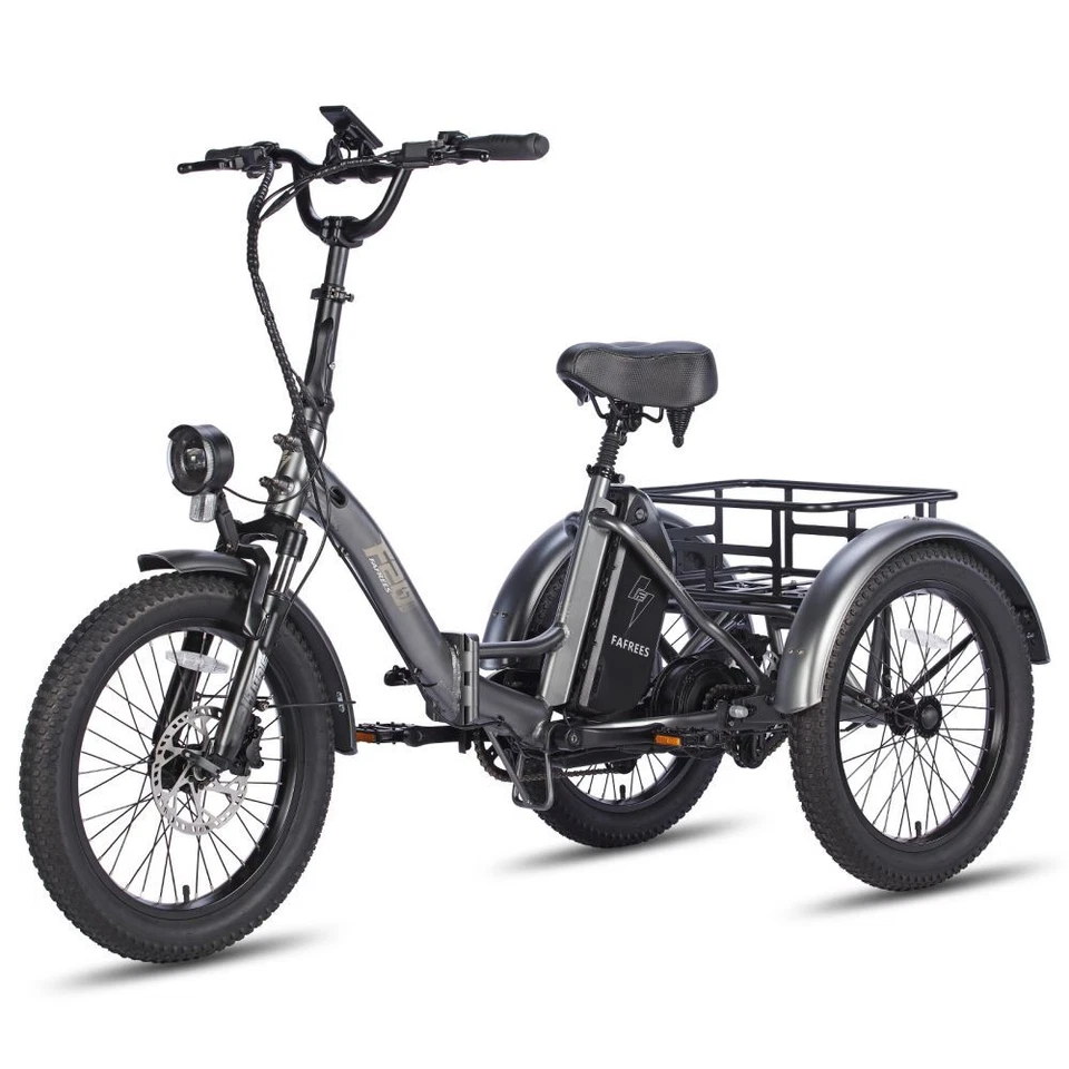 20 Zoll Elektro Dreirad E-Bike 48V 18.2AH 3 Räder Fahrrad Cargo Trike Tricycle - Bild 2 von 4
