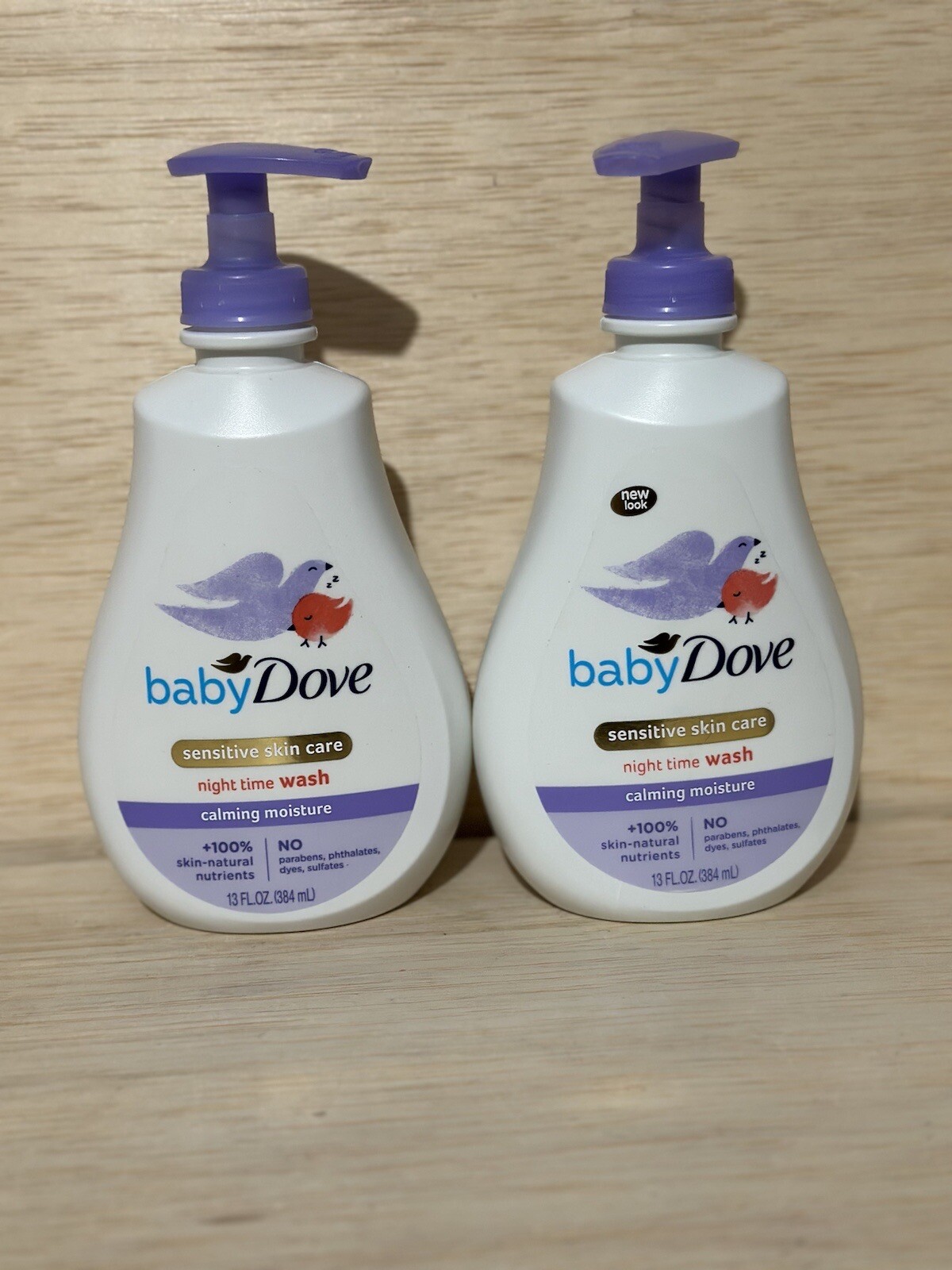 Lot Of 2-Dove Calming Moisture Sensitive Skin Night Time Wash - 13 oz Ea