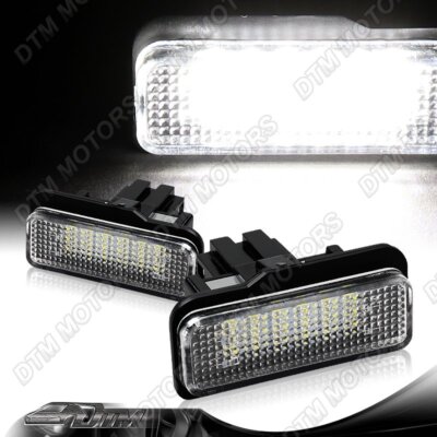 For 2003-2009 Mercedes-Benz E-Class W211 White 18-SMD LED License Plate Lights