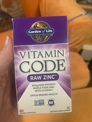 Garden of Life Vitamin Code Raw Zinc Capsules - 60 Count SKIN IMMUNE HEALTH