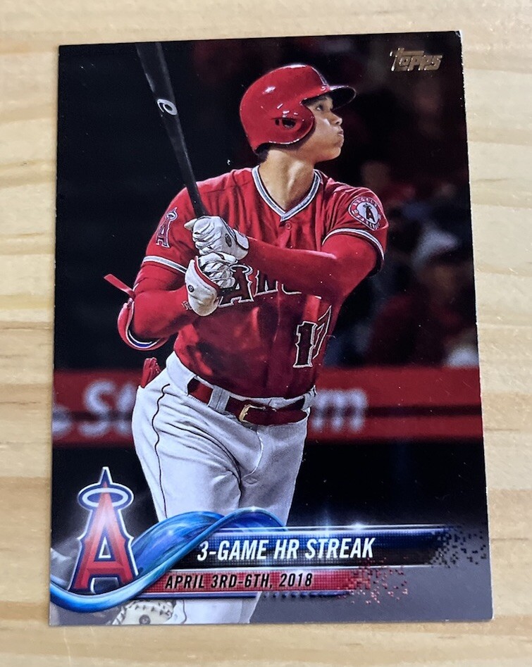 2018 Topps Update 3-Game HR Streak rookie card Shohei Ohtani RC Checklist US189