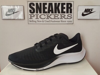 Nike Air Zoom Pegasus 37 Running - BQ9646 002 - Black / White - Size: 13 - NEW !