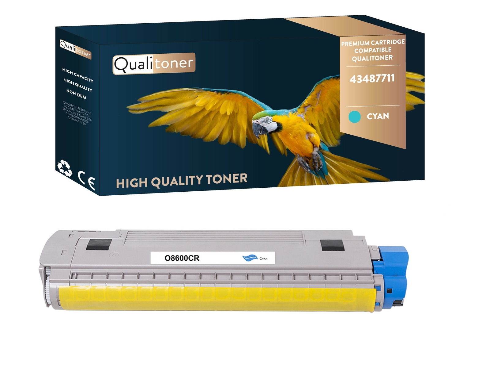 Toner OKI 43487711 cyan Qualitoner à haute capacité pour des impressions couleur durables