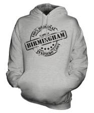 MADE IN BIRMINGHAM UNISEX HOODIE MENS WOMENS LADIES GIFT CHRISTMAS BIRTHDAY 50TH