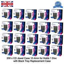 100 x CD Jewelcase 10,mm f&uuml;r 1 Disc mit schwarzem Fach leer Ersatzh&uuml;lle