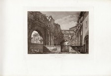 PORTICI DI OTT, AVIA, FISHERY, by NISI-CAVALIERI, large engraving copper , 1840
