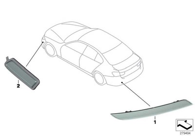 Rückstrahler Reflektor Stoßstange Für BMW F30 F31 3er M-Paket 2011-2017 L+R SET