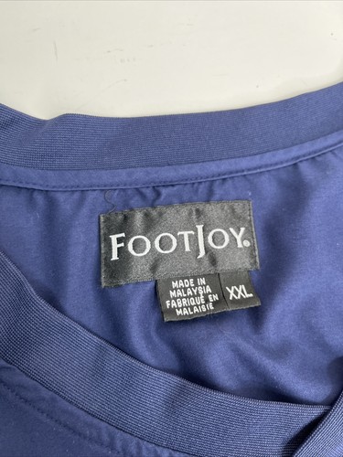 FootJoy V Neck Long Sleeve Pullover Golf Windbreaker Blue XXL 2XL Men’s - Picture 8 of 12
